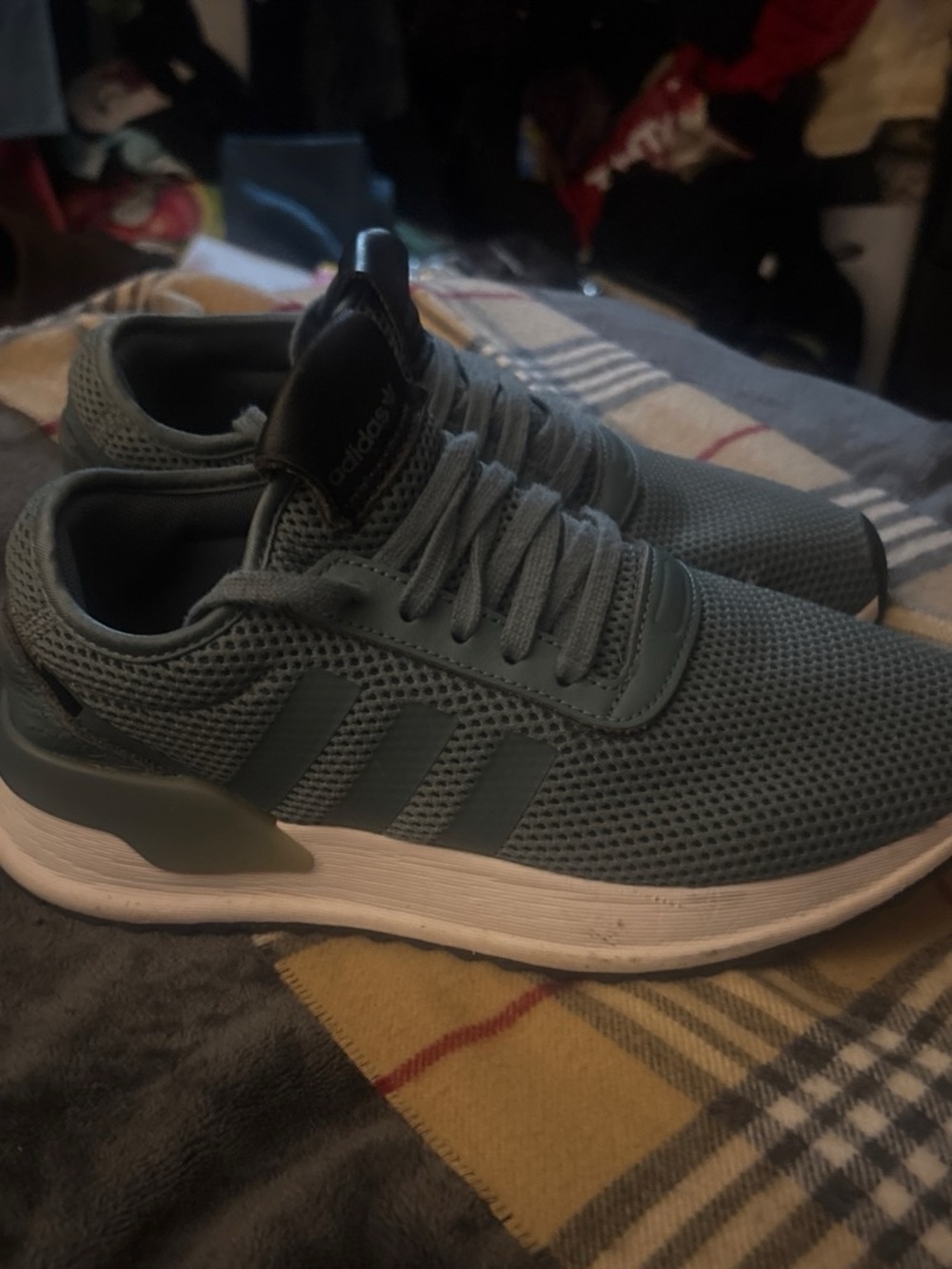 adidas Women's Athletic Mesh Sneakers in Green-White